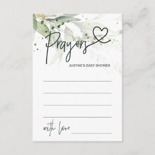 D'accompagnement Élégant Baby shower neutre jeu carte de prière coe