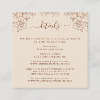 D'accompagnement Élégante carte de boîtier Mariage en terre cuite