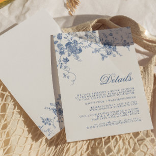 D'accompagnement Elégante carte de détail Vintage Floral Jouy