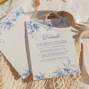 D'accompagnement Elégante carte de détail Vintage Floral Jouy