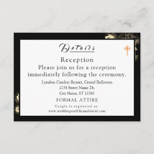 D'accompagnement Élégante carte Mariage catholique Rose