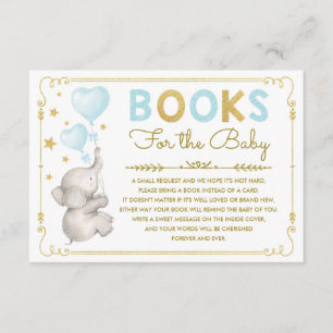 D'accompagnement Elephant Apportez une carte de livre Blue Gold Twi