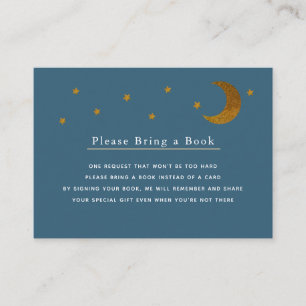 D'accompagnement Étoiles dorées et carte de livre Navy Moon, s'il v