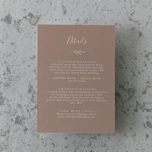 D'accompagnement Feuille minimale Carte de boîtier Neutre Détails