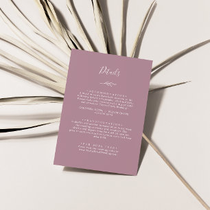 D'accompagnement Feuille minimale Carte du boîtier Détails du mau
