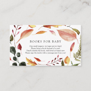 D'accompagnement Feuilles d'automne Livres pour Baby insert carte