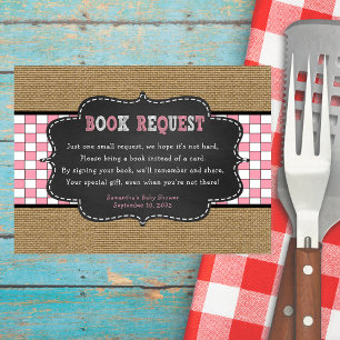 D'accompagnement Fille bébé Q, BBQ carte de demande de réservation