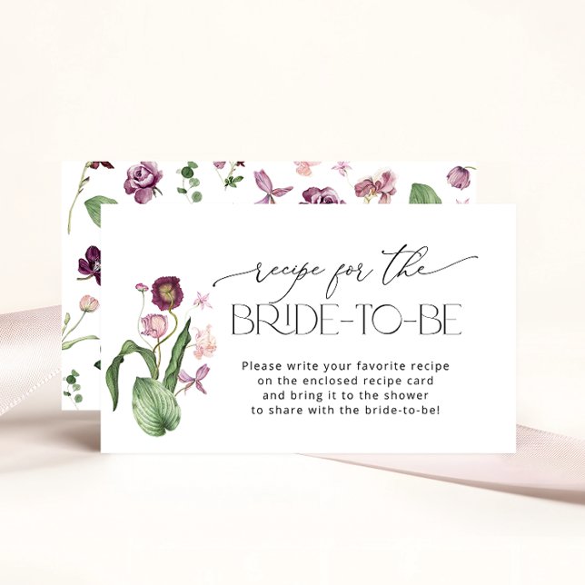 D'accompagnement Fleur Apportez Une Carte De Boîtier De Recette (Créateur téléchargé)