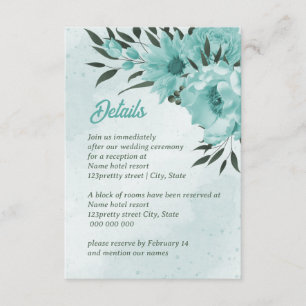 D'accompagnement fleurs bleues vert mariage carte d'enceinte