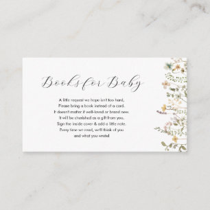 D'accompagnement Fleurs sauvages d'aquarelle pour carte bébé