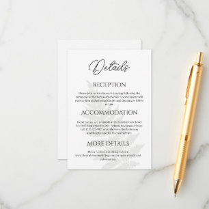 D'accompagnement Forest Green Fermes Détails du Mariage Carte de bo