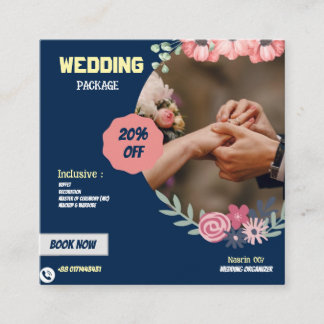 D'accompagnement Forfait de mariage élégant Carte de boîtier promot