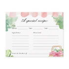 Fraîche De La Carte De Recette Fête des mariées Du
