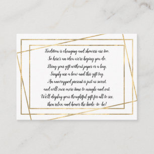 D'accompagnement Gold Frame Afficher carte d'insertion de douche nu