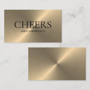 D'accompagnement Gold Metal Effet Boissons gratuites Carte de bille