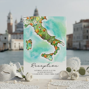 D'accompagnement Italie Mer   Réception de mariage Carte aquarelle