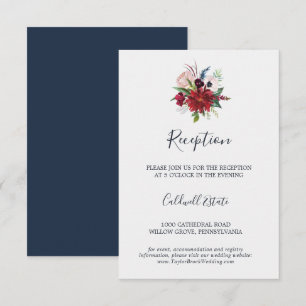 D'accompagnement Jardin d'automne   Carte d'insertion de réception 