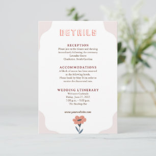 D'accompagnement Joyeuse Joueuse Summer Floral Detail carte de boît