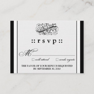D'accompagnement ::kimberly :: Carte RSVP simple 3,5 po x 2,5 po