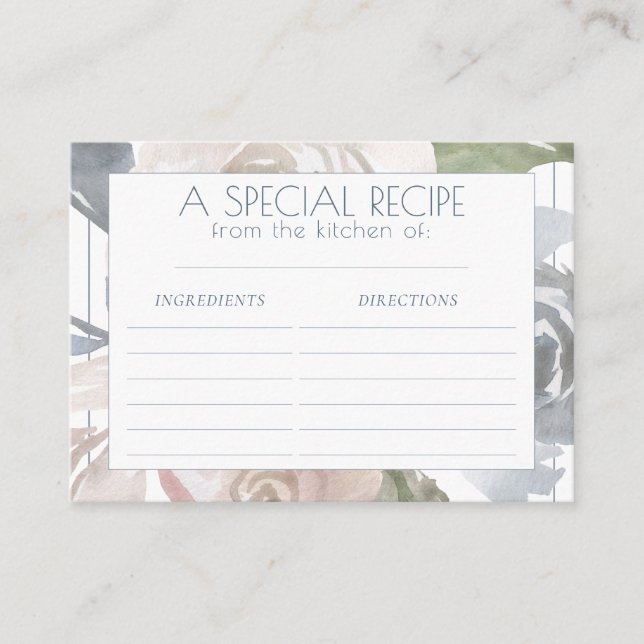 D'accompagnement Lac Misty | Belle Carte de Recette Douce Douce (Devant)