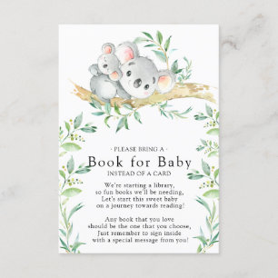 D'accompagnement Livre de Baby shower de l'ours Koala pour la carte