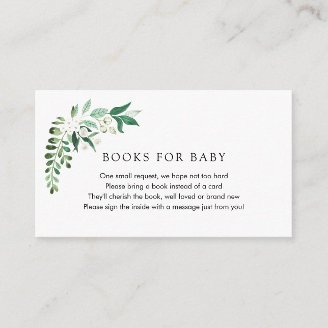 D'accompagnement Livres de verdure pour Baby insert carte (Devant)