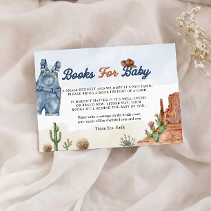 D'accompagnement Livres en jean bleu denim pour carte de bébé