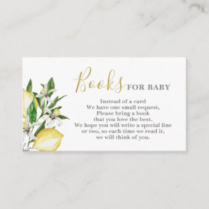 D'accompagnement Livres floraux citrons pour carte bébé