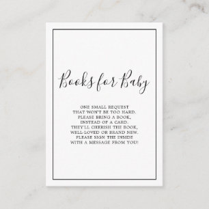 D'accompagnement Livres minimalistes pour carte Baby shower