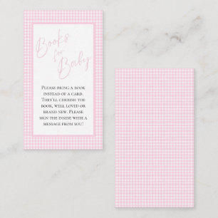 D'accompagnement Livres pour bébé rose En vichy carte de boîtier