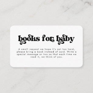 D'accompagnement Livres rétro pour carte de boîtier Baby shower