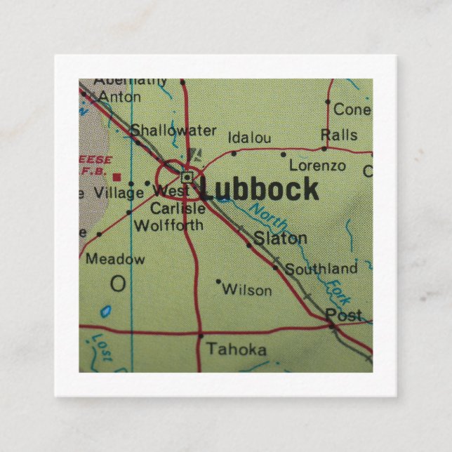 D'accompagnement Lubbock Nous avons déplacé une nouvelle carte d'ad (Devant)