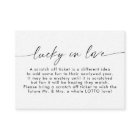 Lucky In Love, Lottery Ticket Insertion Carte