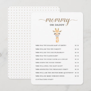 D'accompagnement Maman ou papa - Carte de boîtier de jeu de Baby sh