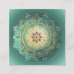 D'accompagnement Mandala Turquoise - Carte d'Enclosure, Message de