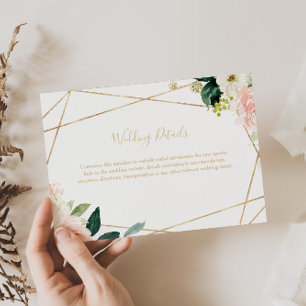 D'accompagnement Mariage géométrique Or - Détails Carte de boîtier