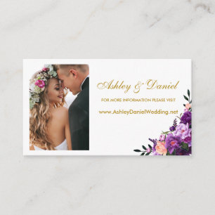 D'accompagnement Mariage Purple Floral Photo Site Web Insérer carte