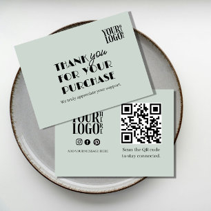 D'accompagnement Merci pour votre achat Carte de visite   Minima