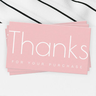 D'accompagnement Merci pour votre Carte de visite rose achat
