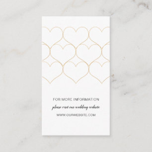 D'accompagnement Modern Gold coeur site mariage ou carte d'informat