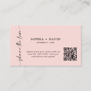 D'accompagnement Modern Share The Love QR Code Carte Mariage Photos