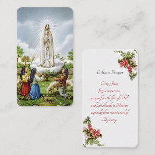 D'accompagnement Notre-Dame de Fatima - Carte "Prière Fatima"