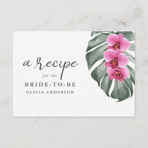 D'accompagnement Orchidées roses chaudes sur la carte de recette Mo