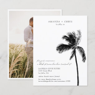 D'accompagnement Palm Tree Beach Wedding Room Block Carte du boîtie