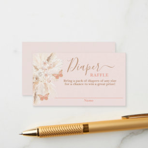 D'accompagnement Papillon Baby shower fille Déchets Carte Raffle