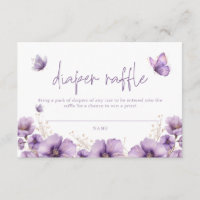 Papillon violet Baby shower de la carte de 