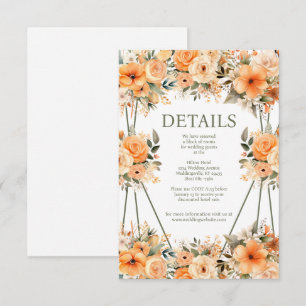 D'accompagnement Peach Summer Mariage Details Carte de boîtier