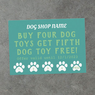 D'accompagnement Pet Shop Chien Toy Carte de fidélité