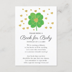 D'accompagnement Petit livre de Baby shower Shamrock pour la carte 