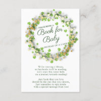 Petit livre de Baby shower Shamrock pour la carte